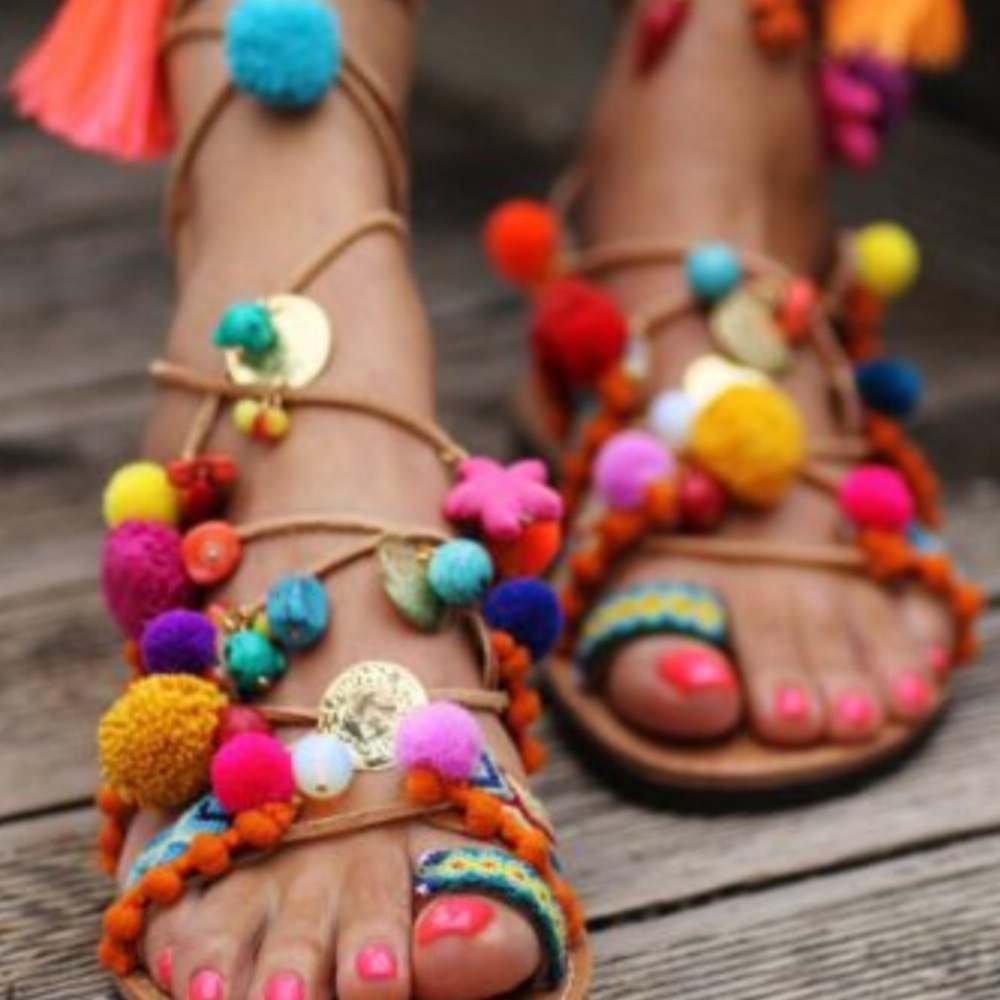 Elina linardaki penny lane sandals.